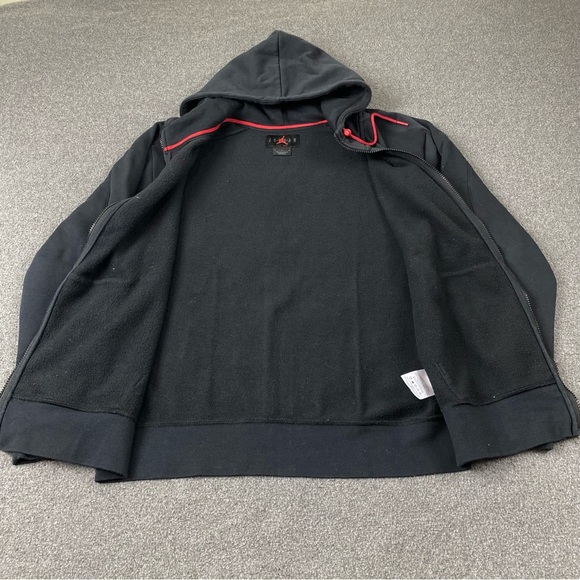 Nike Air Jordan Full Zip Black Fleece Hoodie Men’s Size Medium - Picture 7 of 11